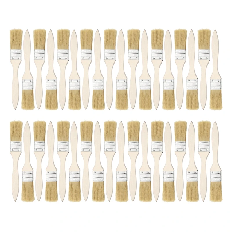 Paint Brushes 36 Pack 1 Inch (24mm) Chip For Stains Varnishes Glues Gesso