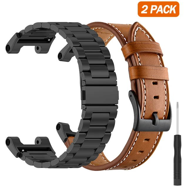 Correa de cuero para reloj inteligente Amazfit T Rex 2, accesorios para  pulsera, Correa - AliExpress