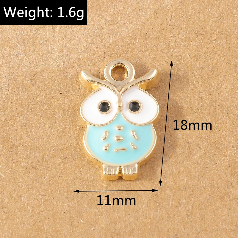 10pcs/lot Cute Enamel Cartoon Animal Bee Dog Cow Charms Pendants for Jewelry Making Necklace Earrings DIY Bracelet Accessories – Detail 8