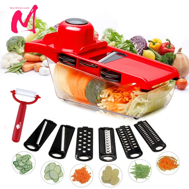 Myvit Vegetable Cutter with Steel Blade Slicer Potato Peeler Carrot Cheese Grater vegetable slicer Kitchen Accessories 1