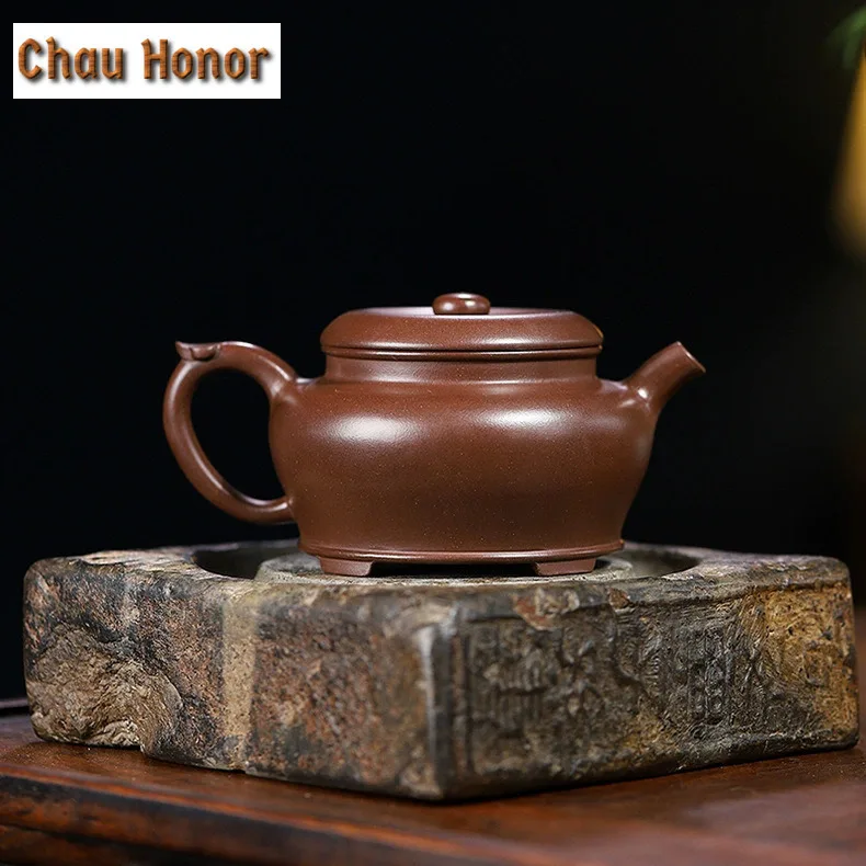 230ml Creative Yixing Purple Clay Teapots Handmade Stove Pot Raw Ore Purple Mud Tea Soaking Kettle With Filter Zisha Tea Set