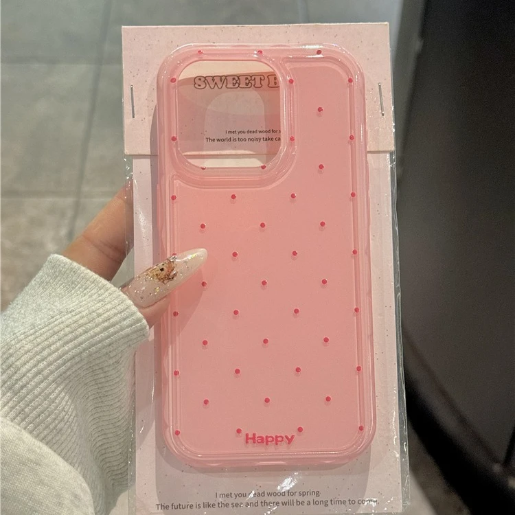 Luxury Ins Candy Color Polka Dot Ultra Slim Soft Silicone Case