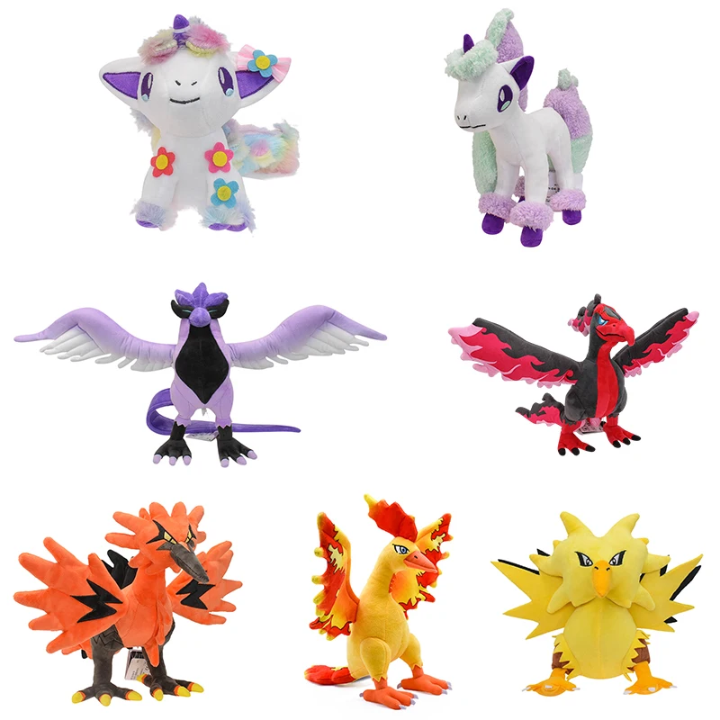 Juguetes de Peluche de Pokémon, galaris, Moltres, Zapdos, Articuno, muñecas de Peluche, Hisuian, Zorua, Decidueye, Samurott