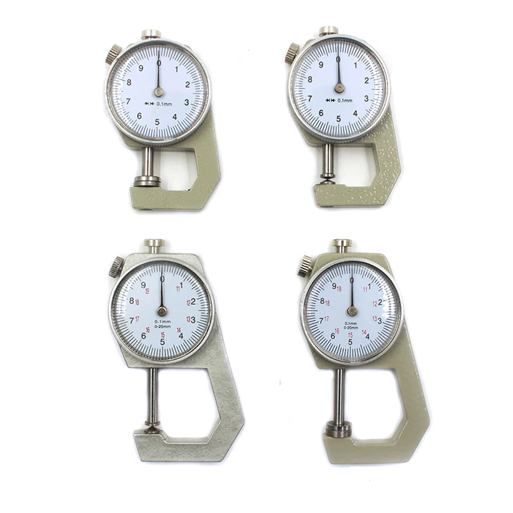 Leather thickness gauge 1Pc aluminum alloy 0-10mm & 0-20mm range dual heads for DIY craft