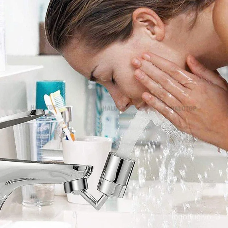 Faucet Aerator 720&deg; Swivel ABS Kitchen Tap Bathroom Rotatable Extension Filter Nozzle Dual Modes Water Saving