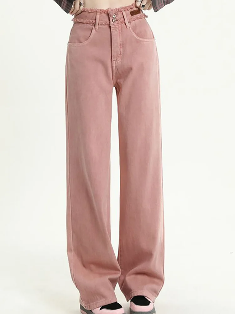 Pink High-Waisted Baggy Jeans – SEOUL STYLEZ