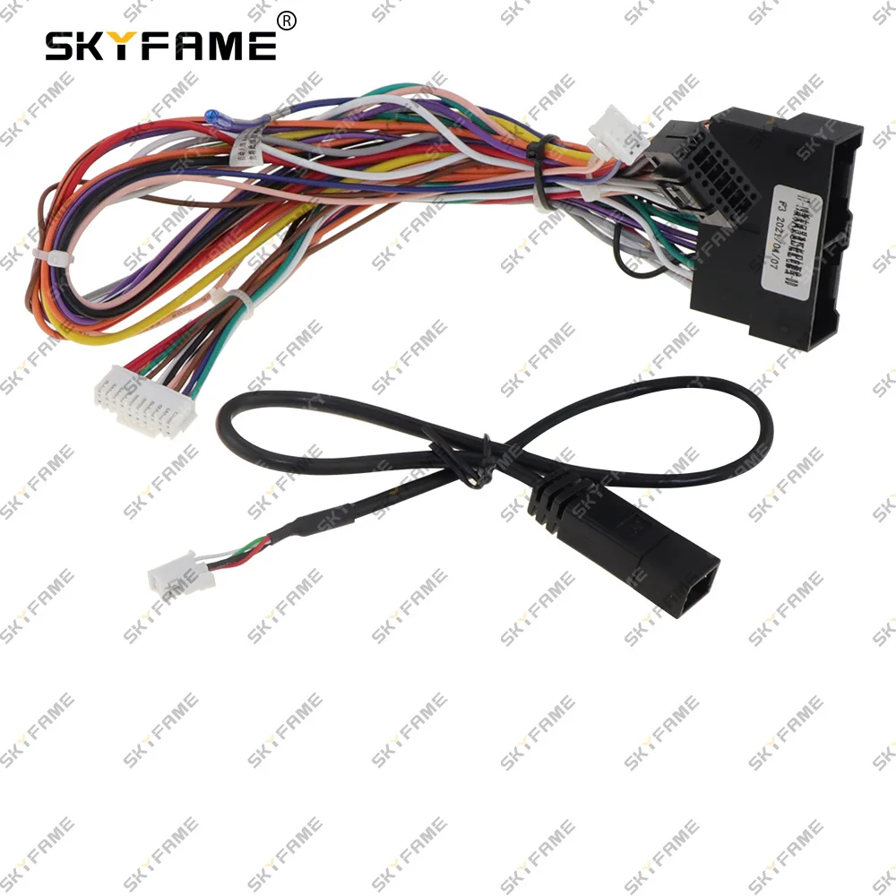 SKYFAME 16Pin Car Wiring Harness Adapter Canbus Box Decoder Android Radio Power Cable For Dongfeng Fengxing Joyear X5