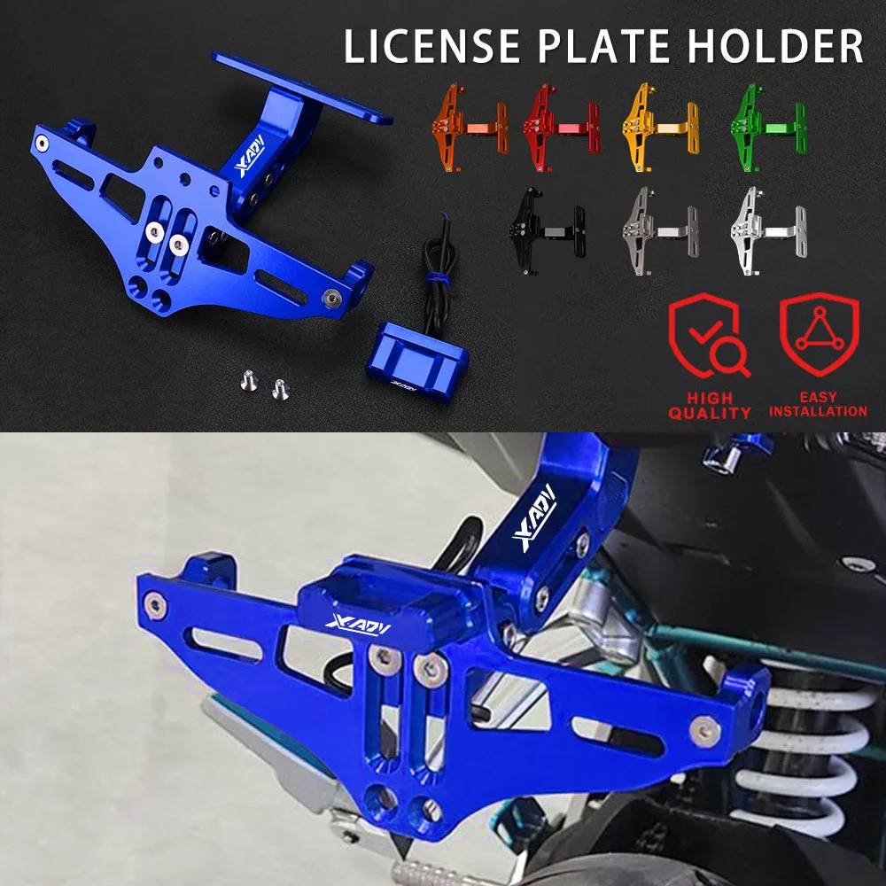 

Adjustable CNC Motorcycle Modified Rear License Plate Mount Holder For HONDA XADV 750/X-ADV 750 XADV750 X ADV 750 Holder Frame