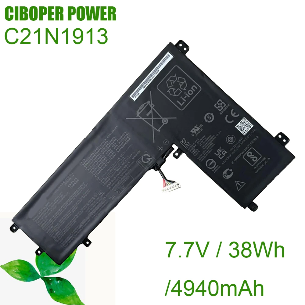 Bateria Original C21n1913 7.7v 4940mah 38wh do Portátil de cp para o Caderno da Série E210ma de 0b20003700000 C21pp05 e