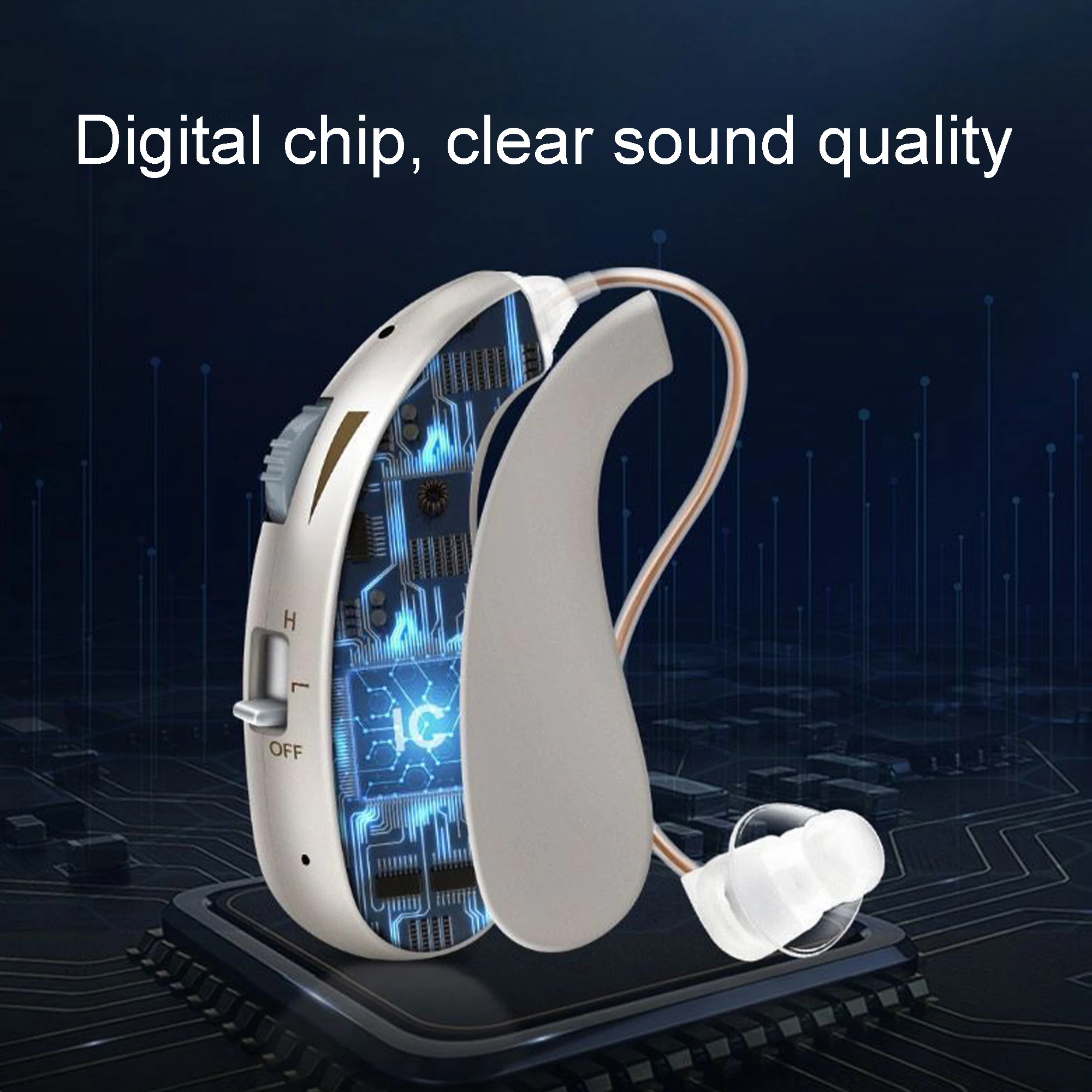 Rechargeable Hearing Aid Mini Adjustable Tone 2024 Best Sound Amplifier Portable Deaf Elderly RIC Hearing Aids 6