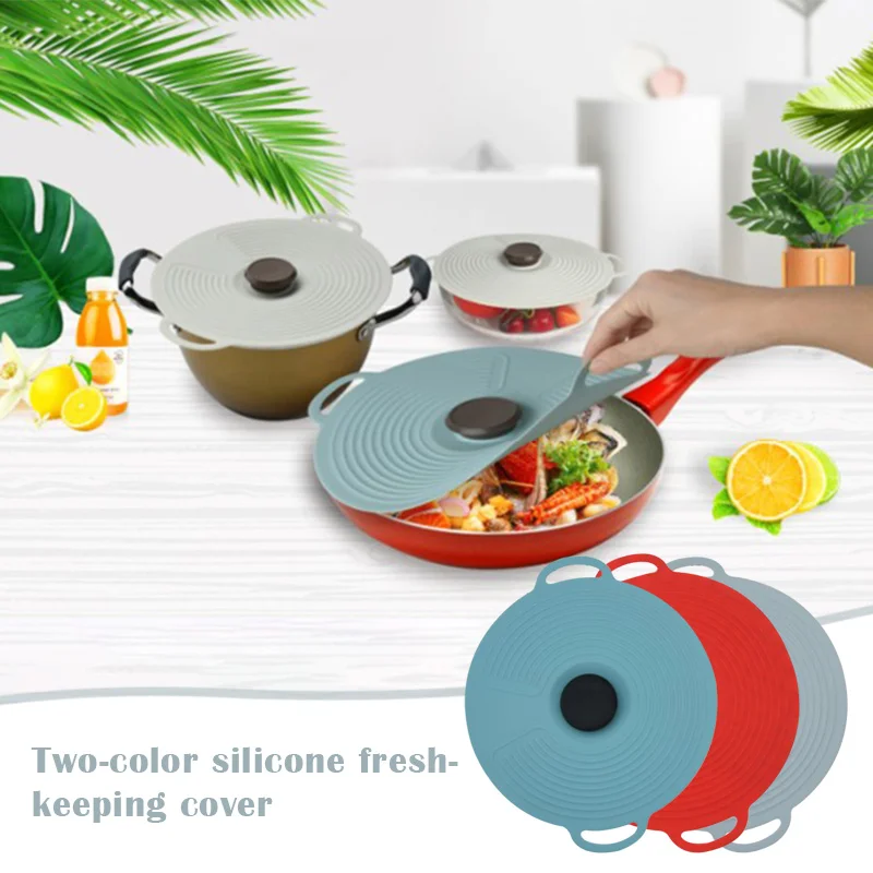 

Silicone Cover Lid Fresh-keeping Cover for Food Dustproof Spill-proof Leak-proof Pot Dishes Bowl Covers Cap силиконовые крышки