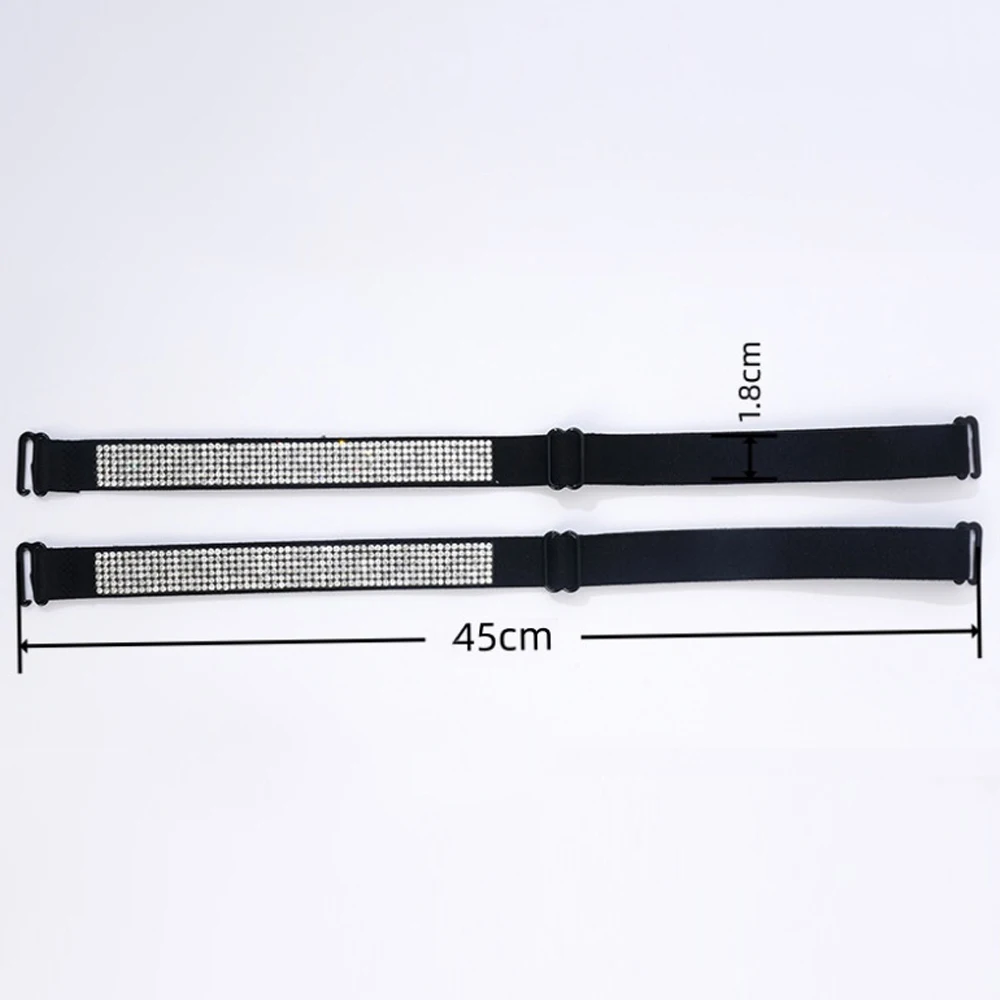 Women Sexy Rhinestones Bra Shoulder Strap Non Slip Adjustable Ladies Lingerie Accessories Crystal Replacement Bra Straps