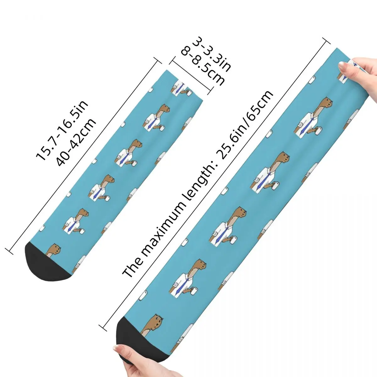 Hot Sale Office Weasel Fashion Funny Printed Polyester Long Socks Harajuku Comfortable Breathable Happy Gift sockings For Unisex