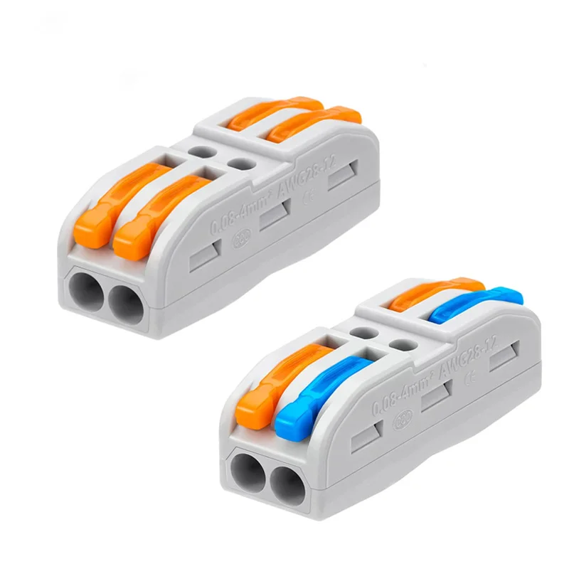 

Terminal Block 2 Port Lever-Nuts Assortment Butt Compact Splice Wire Connectors