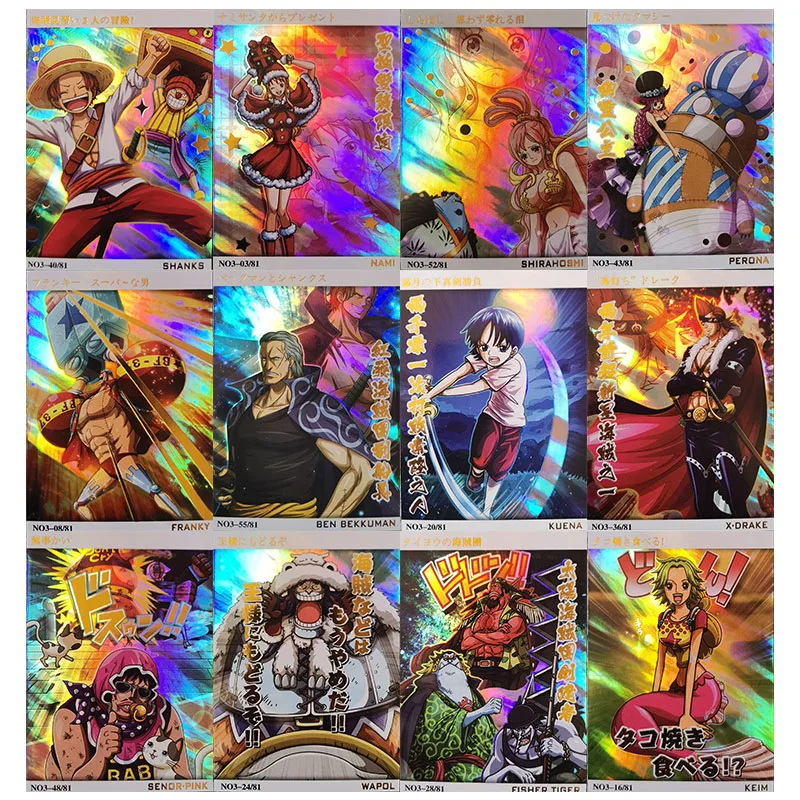 

Anime ONE PIECE Kawaii COKA Flash Card Luffy Zoro Usopp Sanji Nami Chopper Perona Toys for Boys Collection Card Birthday Gift