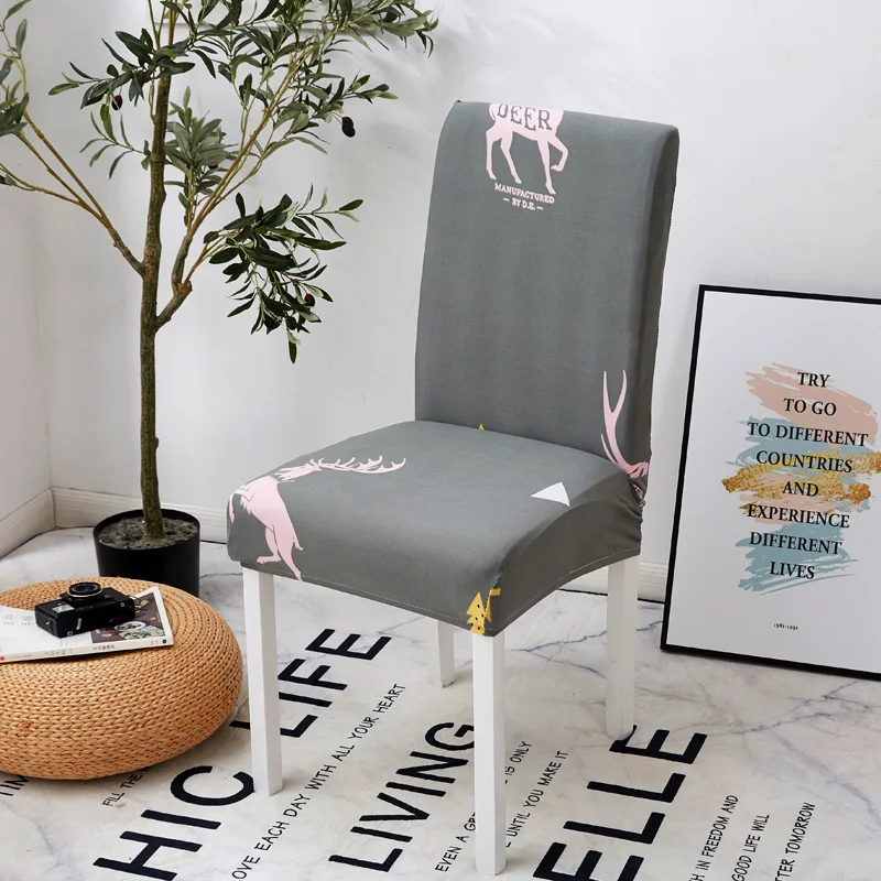 Waterproof Elastic Dining Chair Cover - Protective and Decorative Seat Cover for Kitchen and Restaurant Banquets