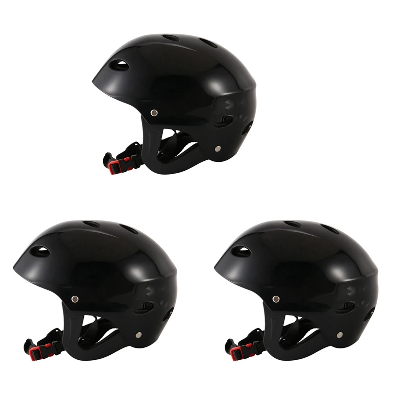 3x-safety-protector-helmet-11-breathing-holes-for-water-sports-kayak-canoe-surf-paddleboard-black