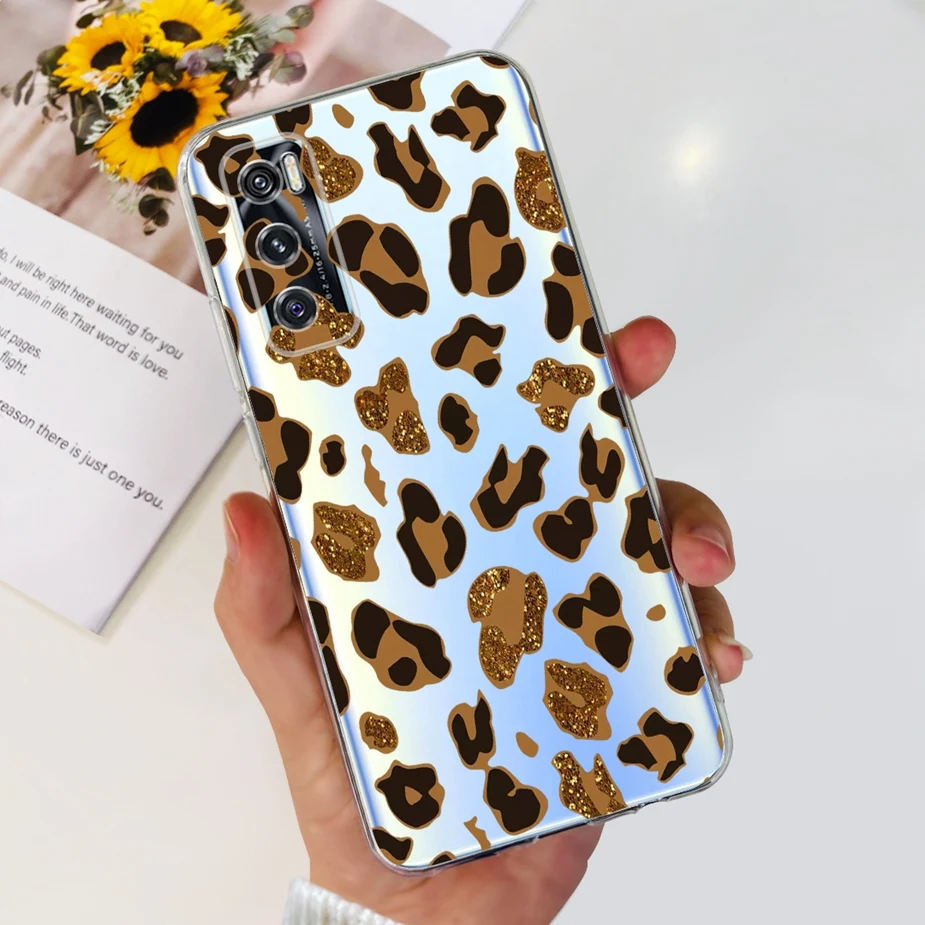 Stylish Painted Clear Silicone Phone Case with Soft Bumper