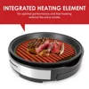 Smokeless Indoor Electric BBQ Grill with Glass Lid, Dishwasher Safe, Nonstick, Adjustable Temperature, Fast Heat Up, Stainless 6