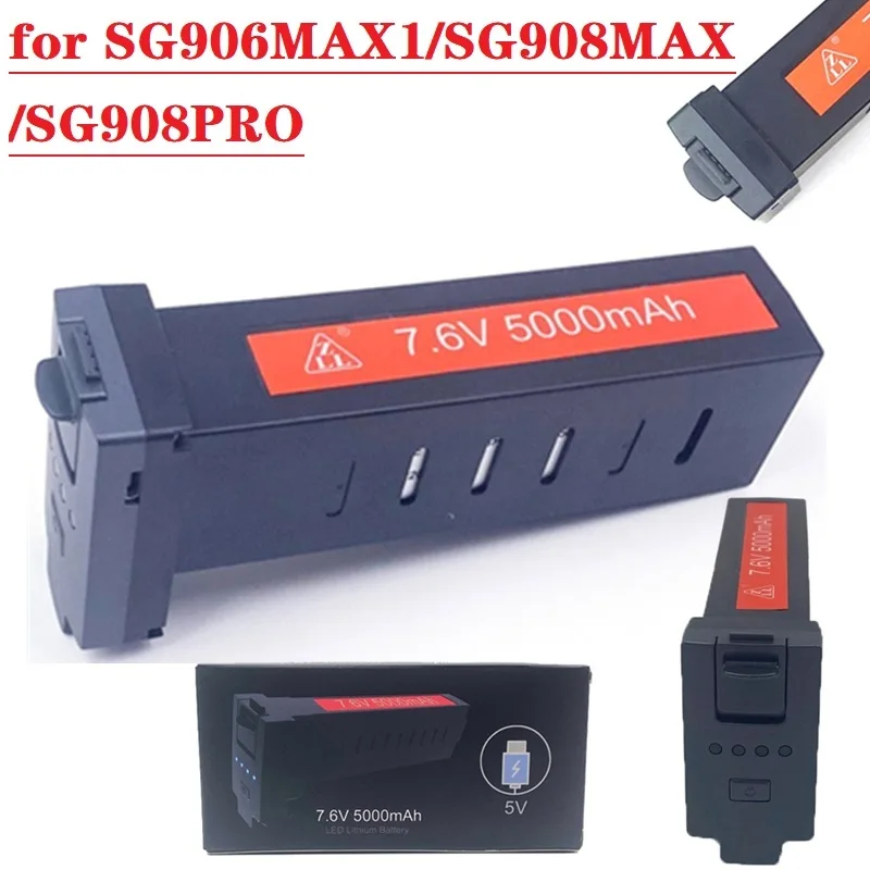 

Upgrade 7.6V 5000mAh Li Battery Rechargable Battery for ZLL SG906MAX1 SG908MAX SG908PRO SG906MAX2 RC Quadcopter Drone Battery