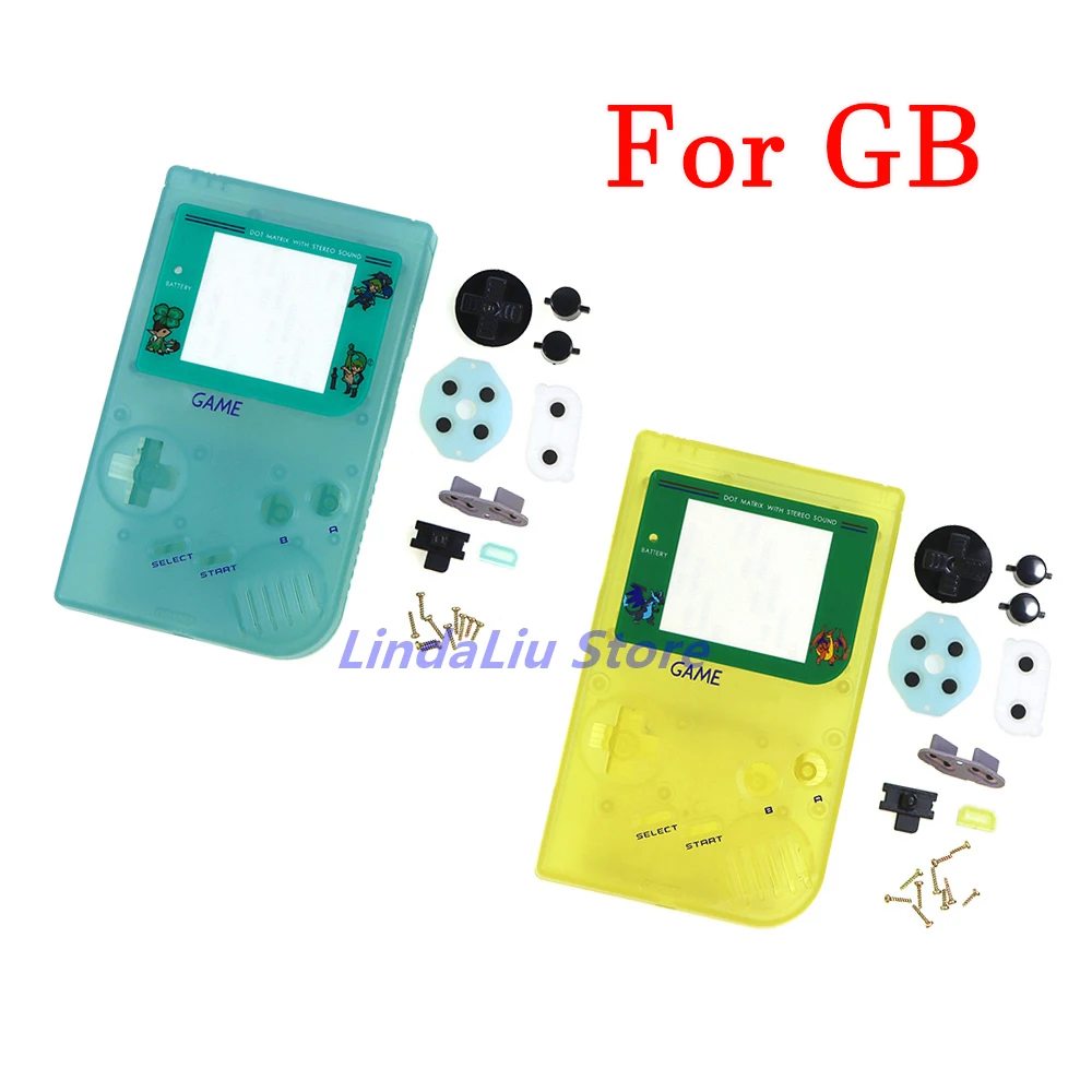 1Set Completo Glow Luminous Housing Shell Cover Clear Case Con Pulsanti Per Nintendo Gameboy Gb Console Dmg System Part