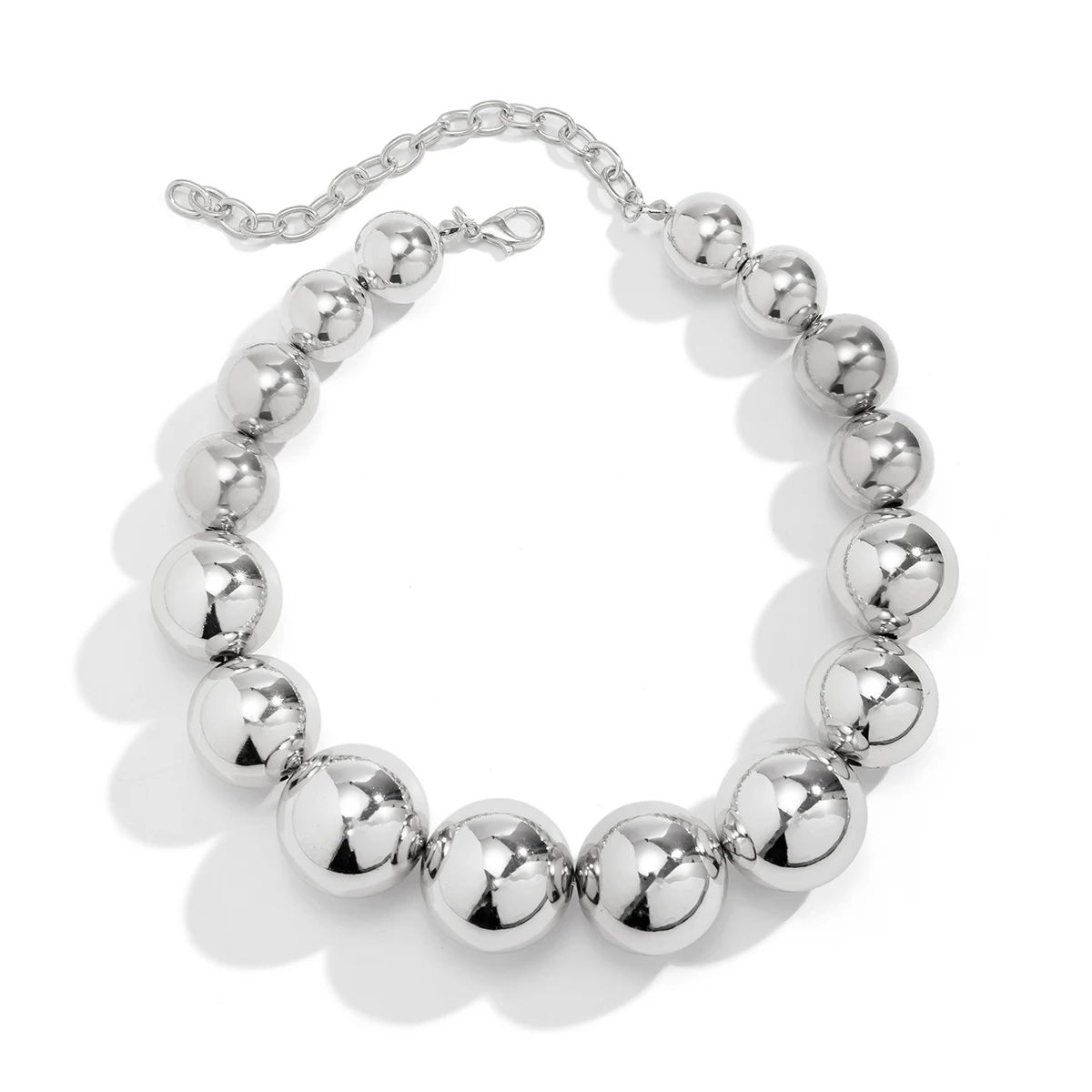 Übertriebene CCB Big Ball Beads Choker Halskette in Gold – Perfekter Partyschmuck für Frauen – Hip Hop Modeaccessoire