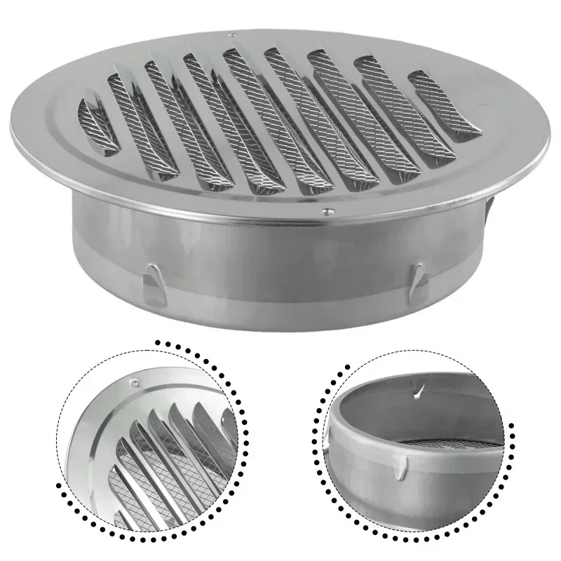 Stainless Steel Wall Ceiling Air Vent Exhaust Hood Ducting Ventilation Waterproof Vents Cap Exhaust Grille Cover 70-300mm air vent grille,ventilation grille