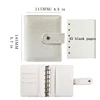 A7 Small Notebook Binder Faux Crocodile Leather Notepad Portable Budget Sheets ，with 45 Blank Inside Pages 6