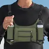 Running Chest Pack For Men Multi Pocket Storage Pouch Vest Bag Chest Pack Outdoor Workout Vest With Water Bottle Pouch For Sport 1