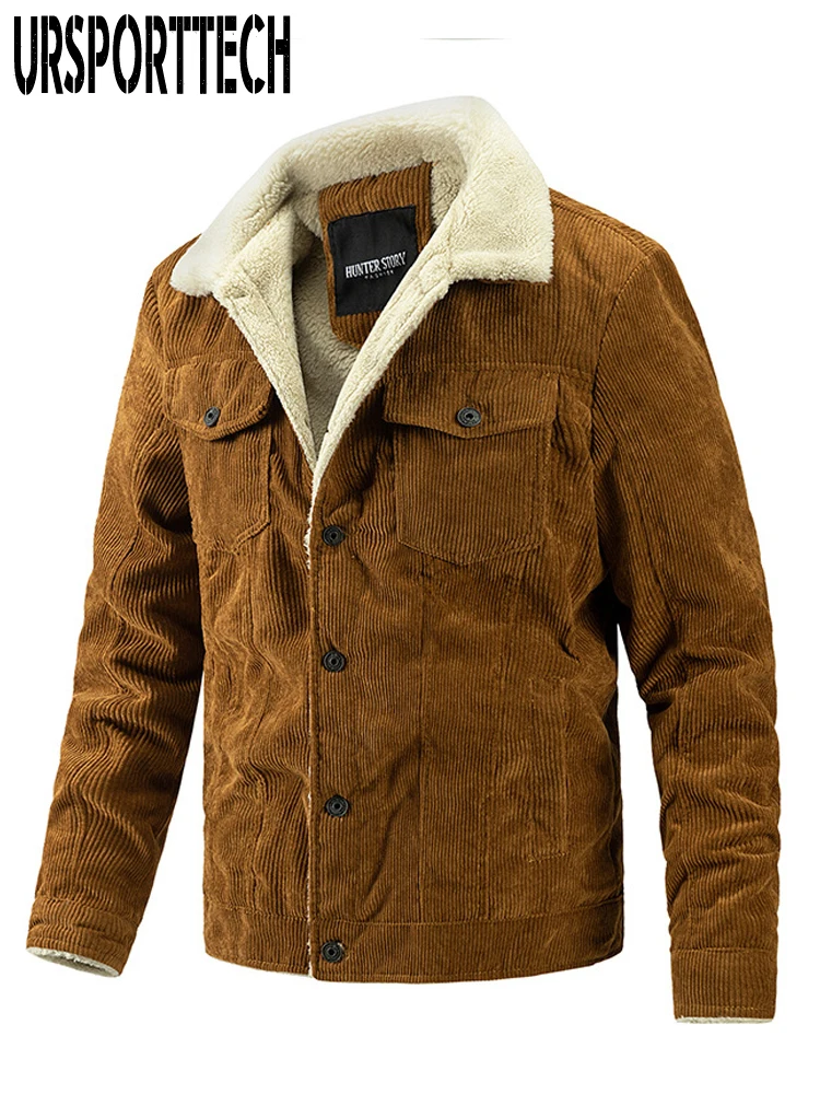 

Male Jacket Coats Oversized Casual Coat Jackets Men Outerwear Jacket Coats Streetwear Coat Thick Corduroy Velvet Winter Jacket