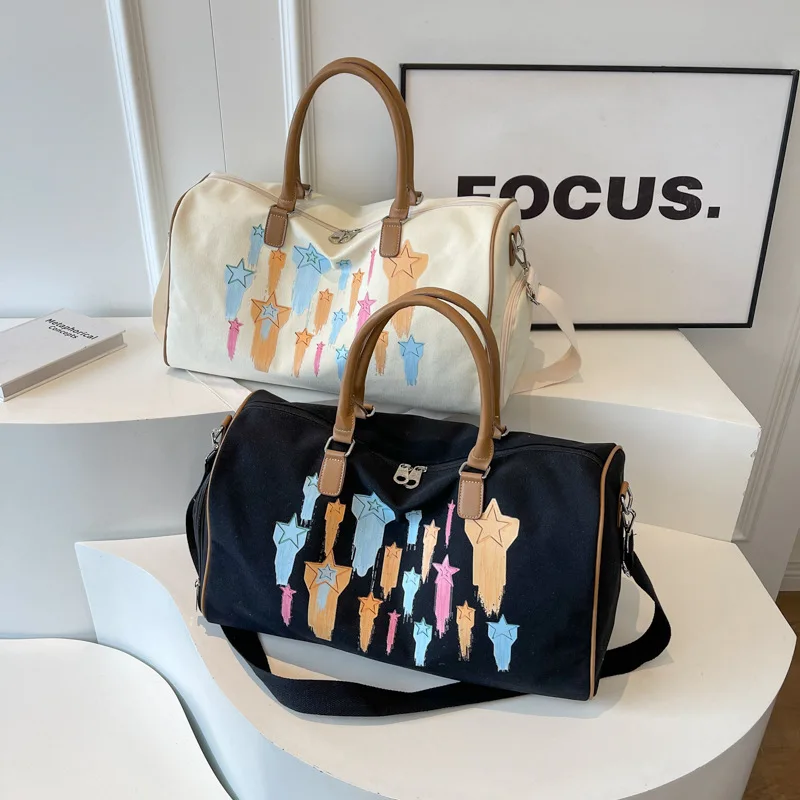 Graffiti Personalized Handheld Travel Bag Trendy Storage Luggage Bag Large Capacity Dry Wet Separation Swimming Fitness Bag