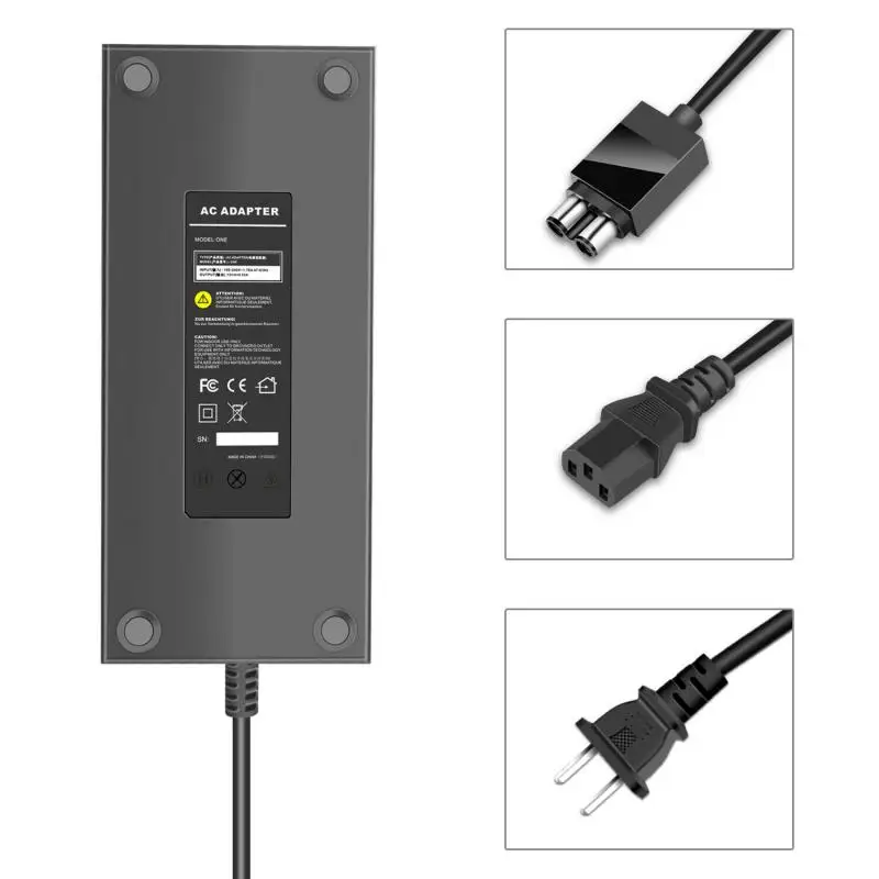 Nero Ac 100V-240V Alimentatore Us/Eu/Uk Plug Adapter Caricatore Di Ricarica Usb Per Xbox One Console Adattatore Ca Caricatore Di Mattoni