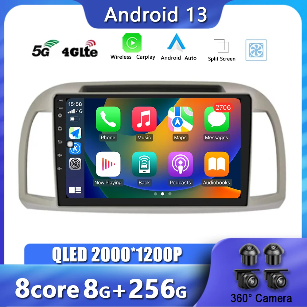 

Android 13 для Nissan March Micra K12 2002 - 2010 радио Bluetooth интернет Wi-Fi экран Apple Carplay Автомобильный мультимедийный плеер GPS