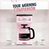 Retro 12-Cup Programmable Coffee Maker With LED Display, Automatic Shut-Off & Keep Warm, Pause-And-Serve Function, Pink 3