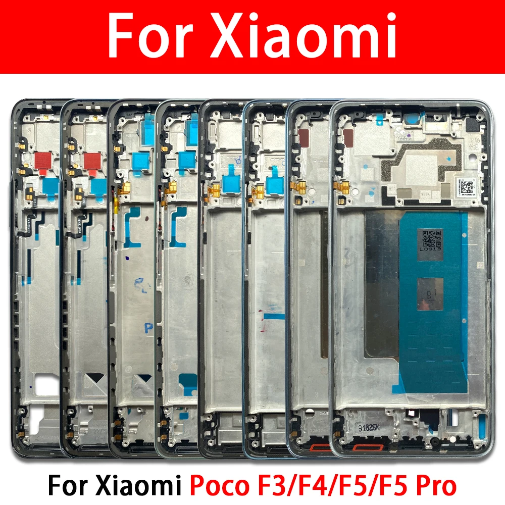 Housing Middle Frame LCD Bezel Plate Panel Chassis For Xiaomi Poco F3 F4 F5 Pro Front Frame Housing Bezel Repair