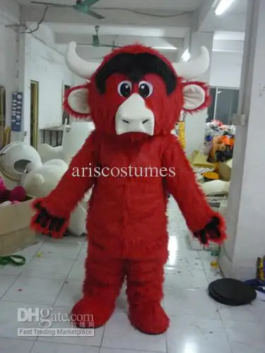 New Adult Halloween Christmas Bull Mascotte Fancy Cartoon Mascot Costume Peluche Fancy Dress Mascot Costume