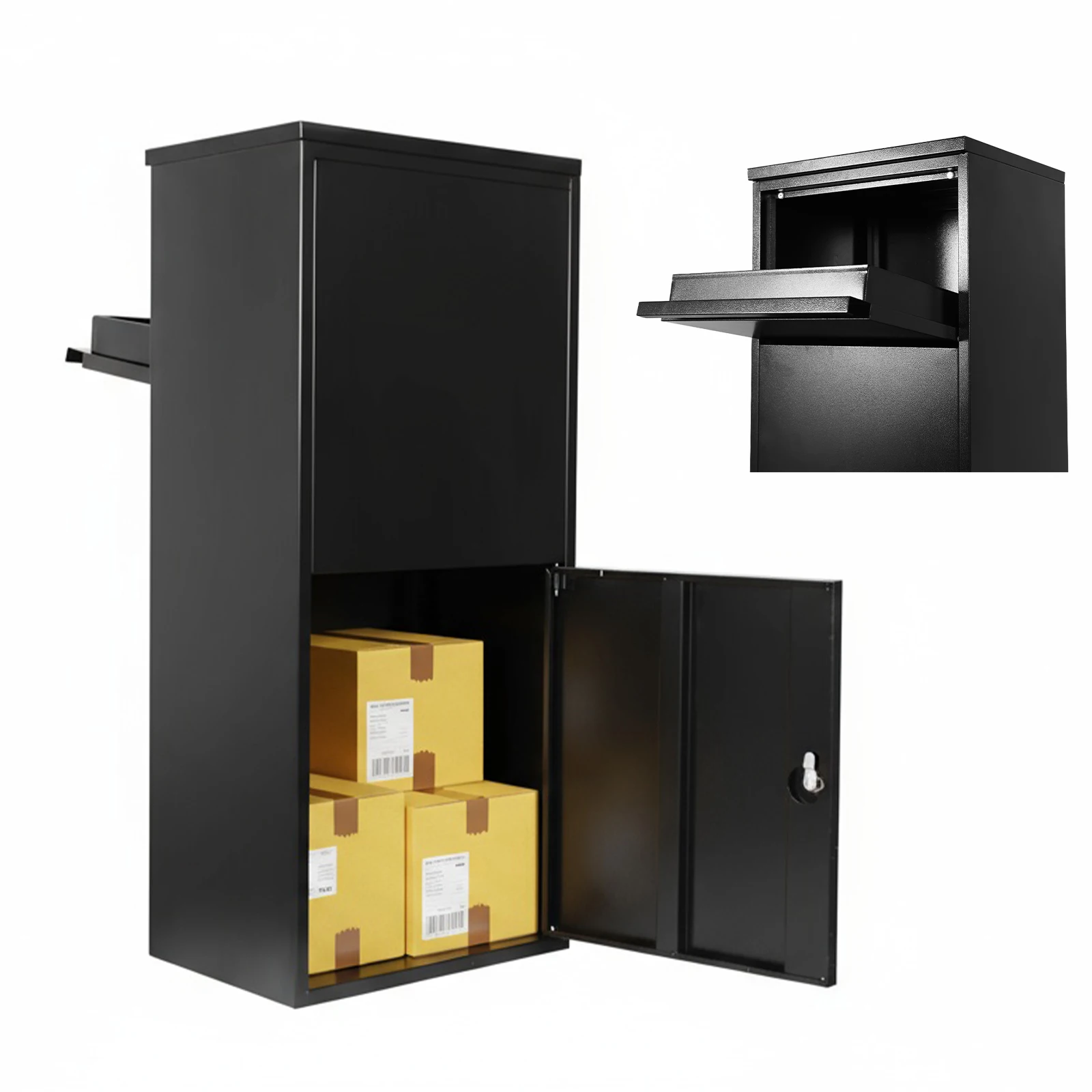 Anti-Theft Express Cabinet Large Capacity Outside Package Delivery Boxes Weather Proof for House Porch Curbside