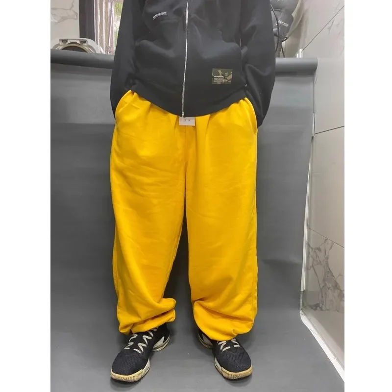 

Men Hiphop Casual Pants Streetwear Joggers Cotton Wide Leg Loose Trendy Plus Size XXXXL Sweatpants Track Trousers Dance Clothing