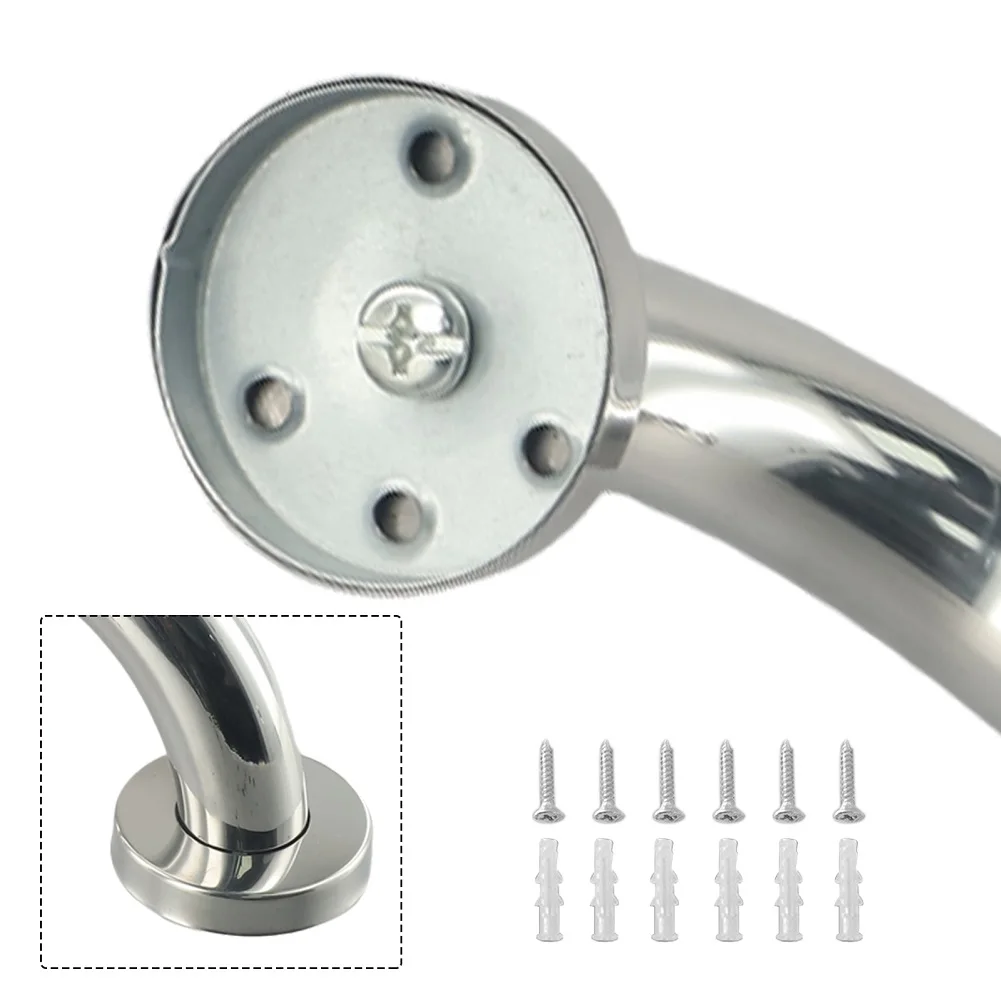 Description Picture 5 of itemRail Stainless Steel Silver Handgrip Support Grip 300/400/500mm Shower Bar Bathroom Aid Hand Towel Wall Useful