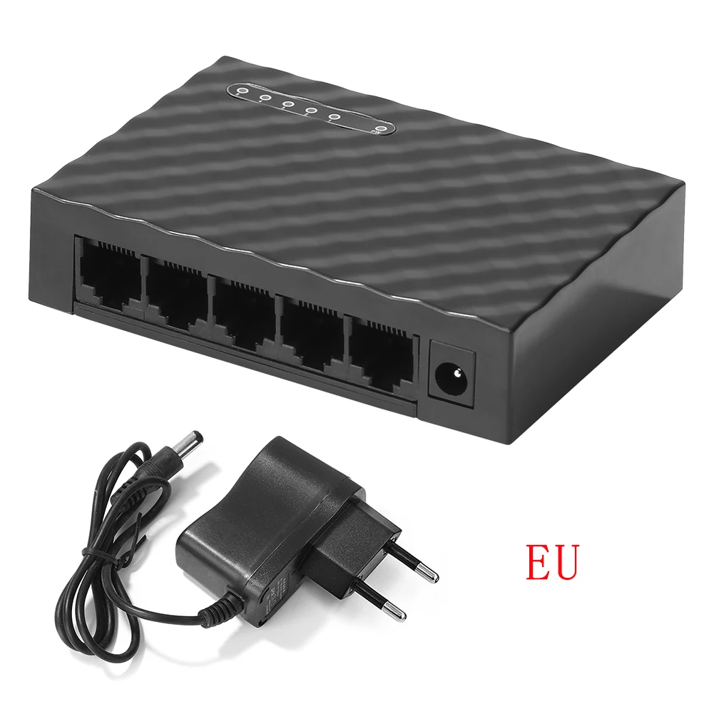 Alto Desempenho, Internet Splitter, Plug and Play, Hub RJ45, 1000Mbps, 5 Portas