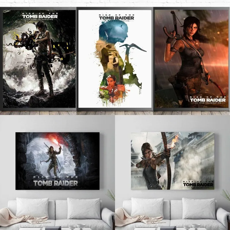Rise Of The Tomb Raider Game Print Art Canvas Poster Per Soggiorno Decor Home Wall Picture