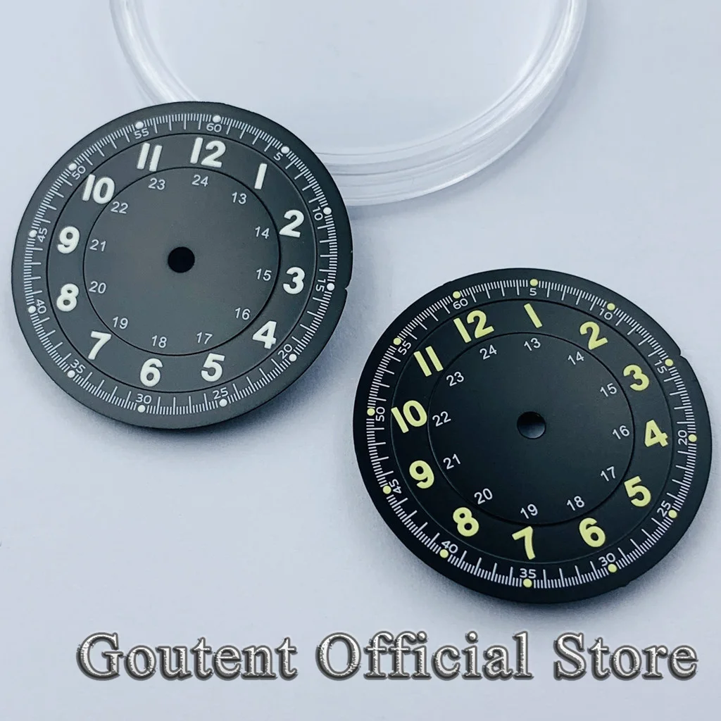 29mm Sterile Black Green Blue Watch Dial Fit NH34 NH35 NH36 DG2813/3804 Miyota 215 821A Movement watch dial accessories watch face accessories