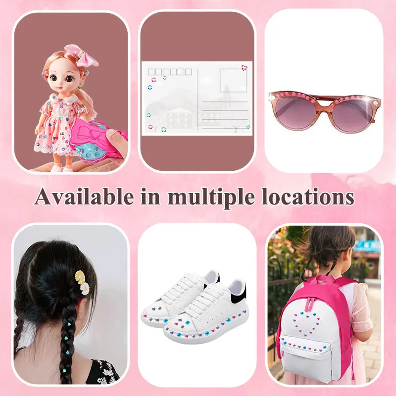 DIY Nail Diamond Hair Beauty & Fashion Makeup Girl Hair Tool Beads Sticker Doll Pretend Play Toy Girl Dressing Birthday Gift makeup toy