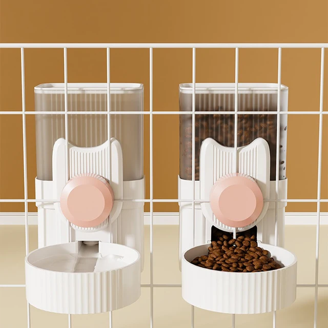 Bowl for Cats Dogs Supplies 2 in1 Cat Feeding Water Bowl Pet Hanging Cage Feed Adjustable Kitten Puppy Feeder Raised Stand Dish