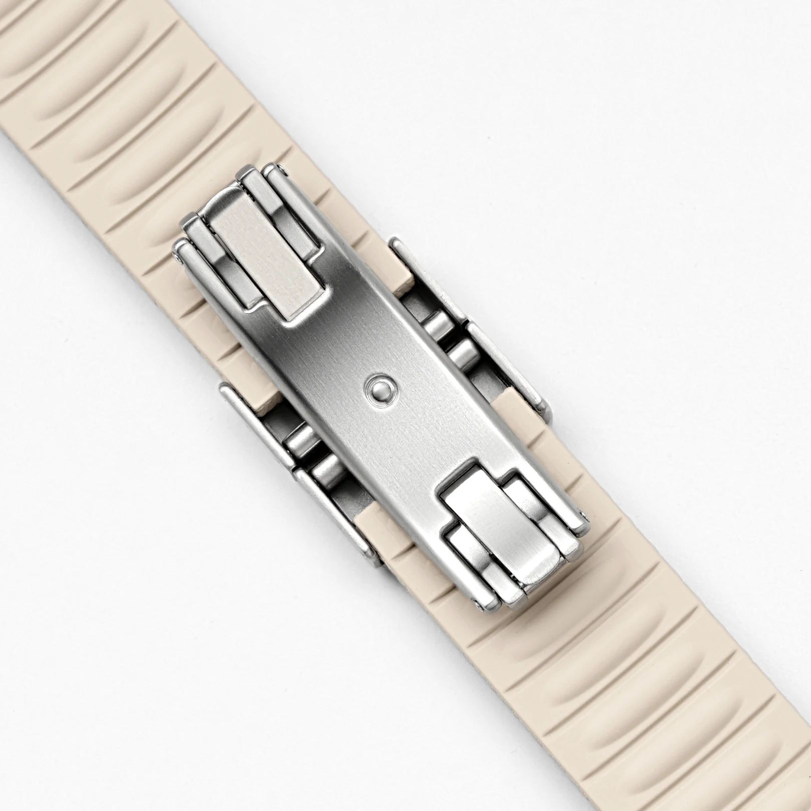 Universal Fluoro Rubber Quick Release Watch Band - Customizable Cut-to-Size Strap