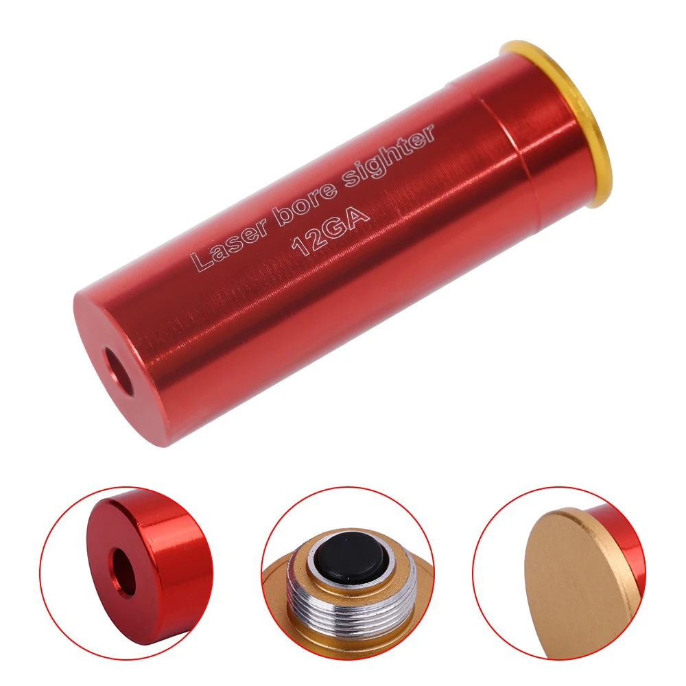 Laser Bore Sight Red Dot Laser Bore Sight 12GA .223/5.56/.308/7.62/.30-06 Cartridge Boresight Brass Laser Bore Sighter Tactical Gun Accessories