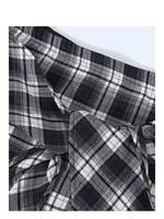 High Waist Plaid A-Line Skirt for plus Size Women Summer Slimming Flattering for Pear aped Body Meat Concealing Skirts - Image 3