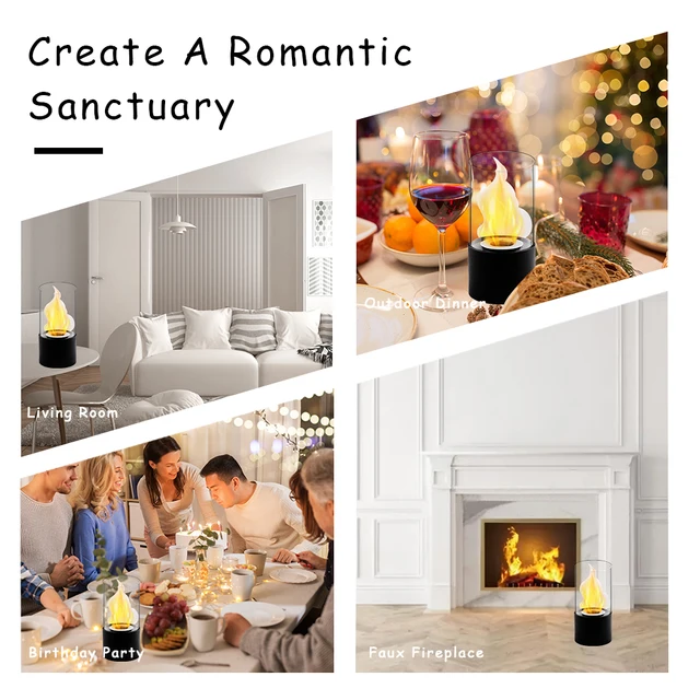 Hordozható Fekete Bioetanol Kandalló Asztali Tűz Tál Etanol Pit Bio Beltéri Szabadtéri Téli Fűtőgép - Image 6