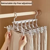 Folding Trouser Rack Multi-Functional Multi-Layer Clothes Hanger Household Non-Marking Non-Slip Magic Trouser Clip Wardrobe Stor 3