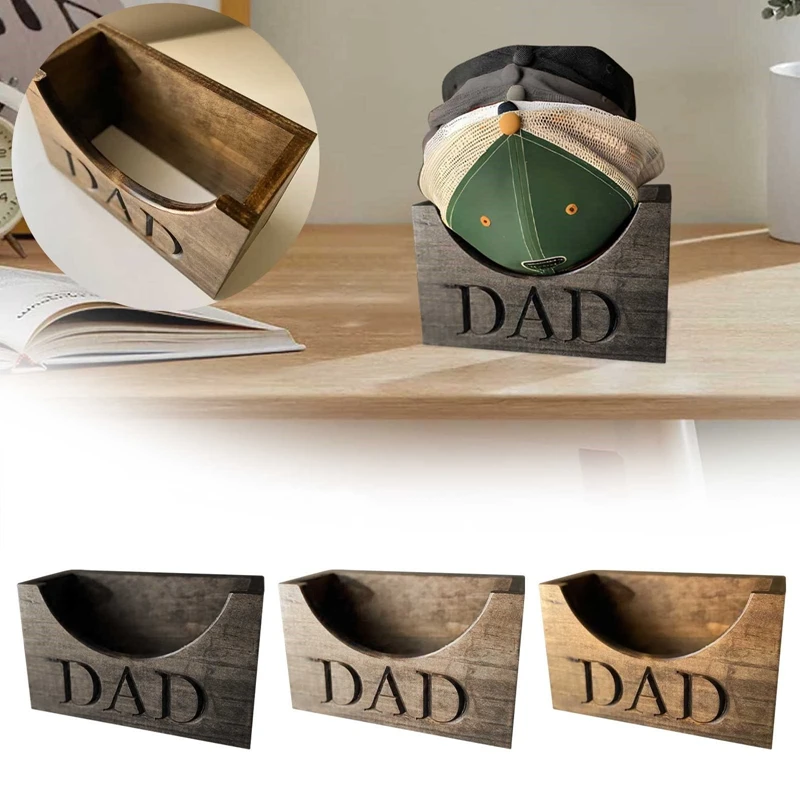 

Rustic Wooden Hat Holder Display Stand, Hat Storage Rack For Baseball Caps, Home Office Decoration Gift